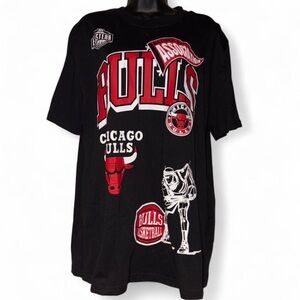 Chicago Bulls Black Graphic T-Shirt